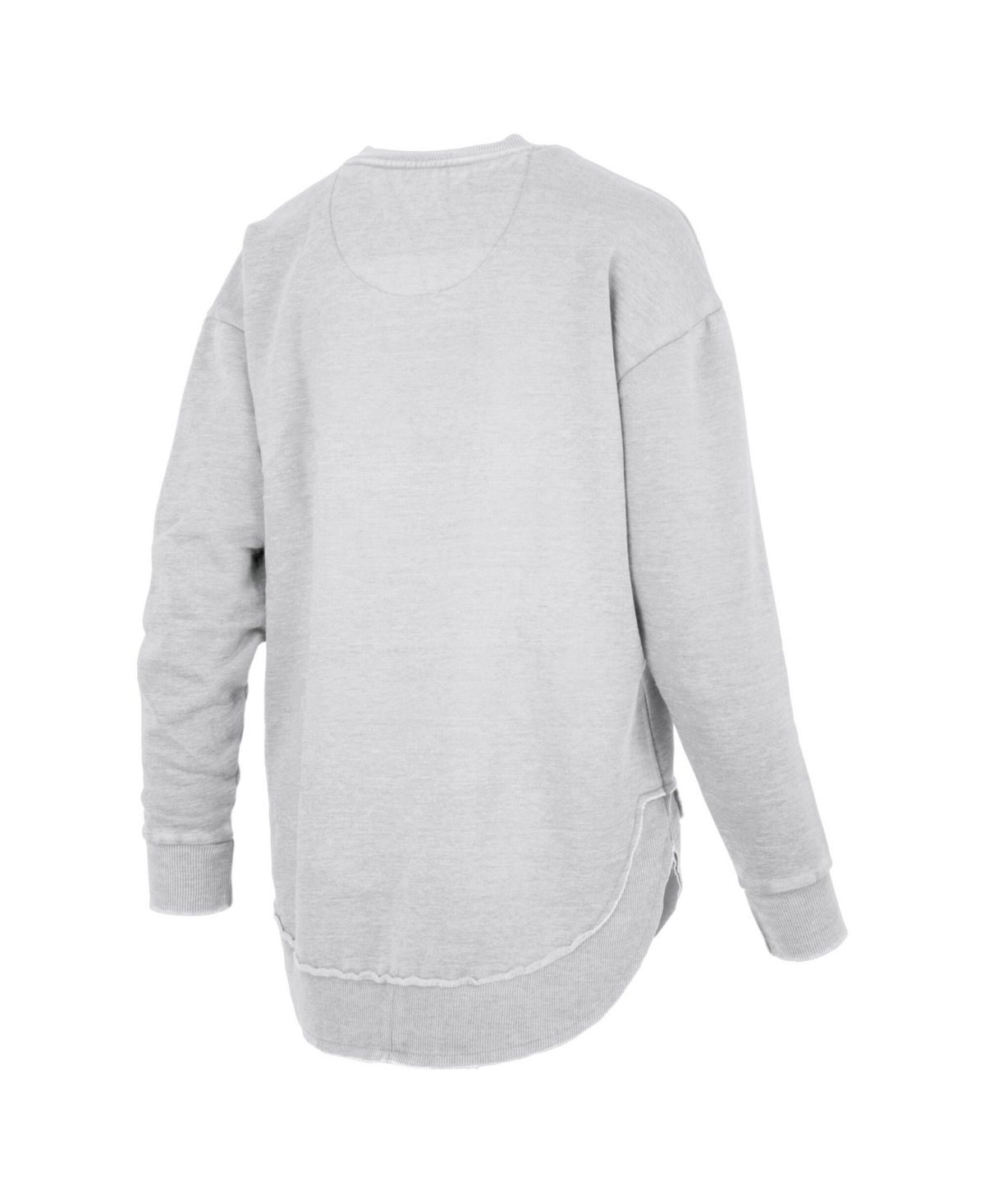 Pressbox Women's Heather Gray Notre Dame Fighting Irish Marcus East Hall Poncho V-Neck Sweatshirt