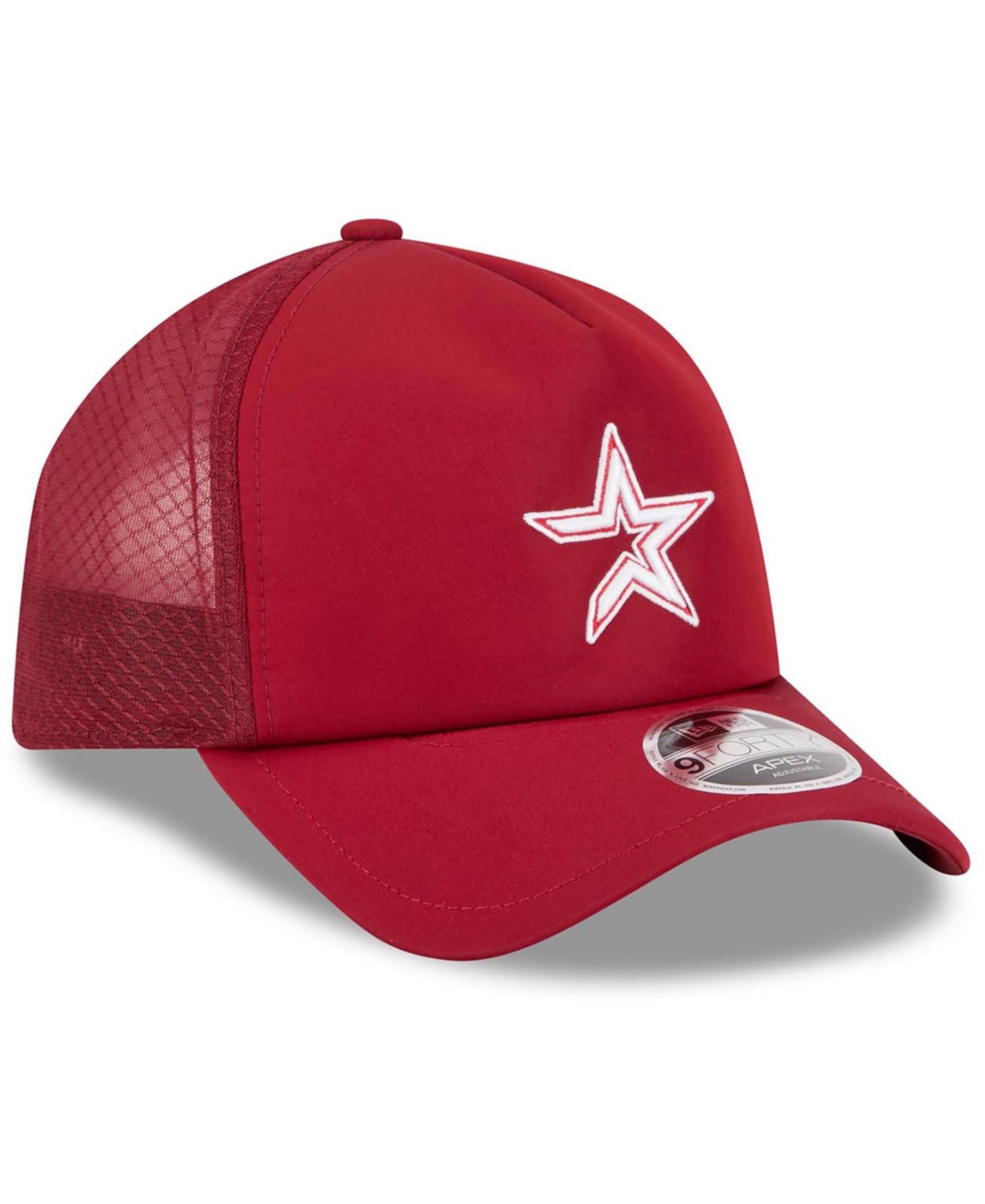 Men's Red Houston Astros 2026 Batting Practice Alternate Apex 9FORTY Adjustable Hat