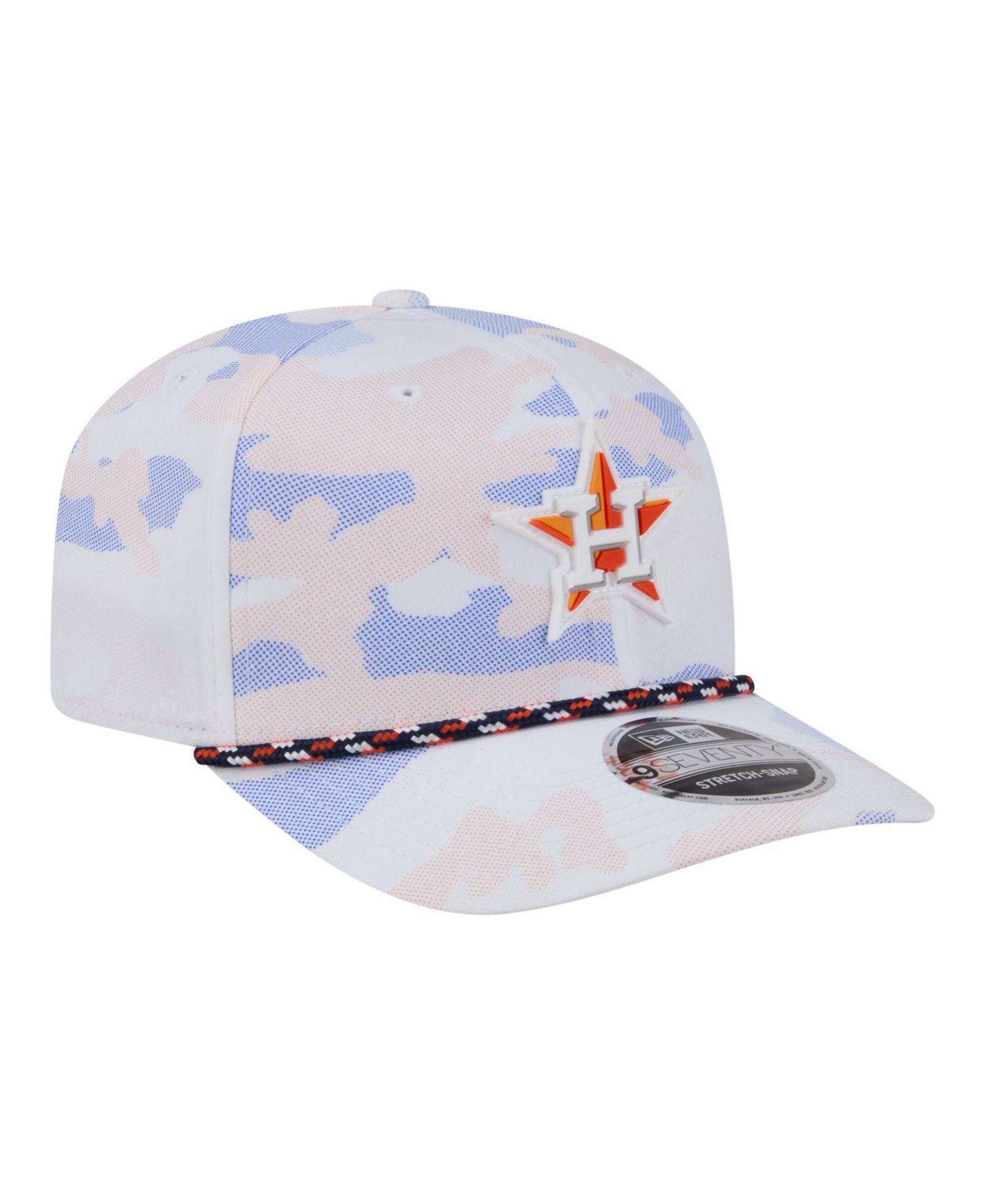 Men's White Houston Astros Camo Rope 9SEVENTY Adjustable Hat