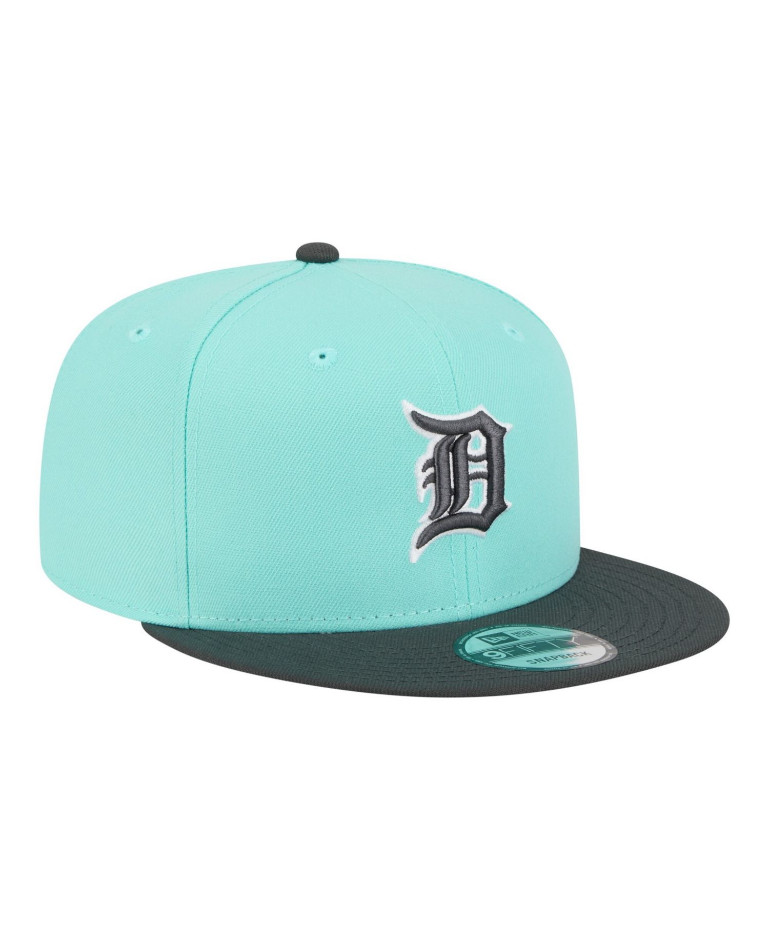 Men's Turquoise/Charcoal Detroit Tigers Two-Tone Color Pack 9FIFTY Snapback Hat