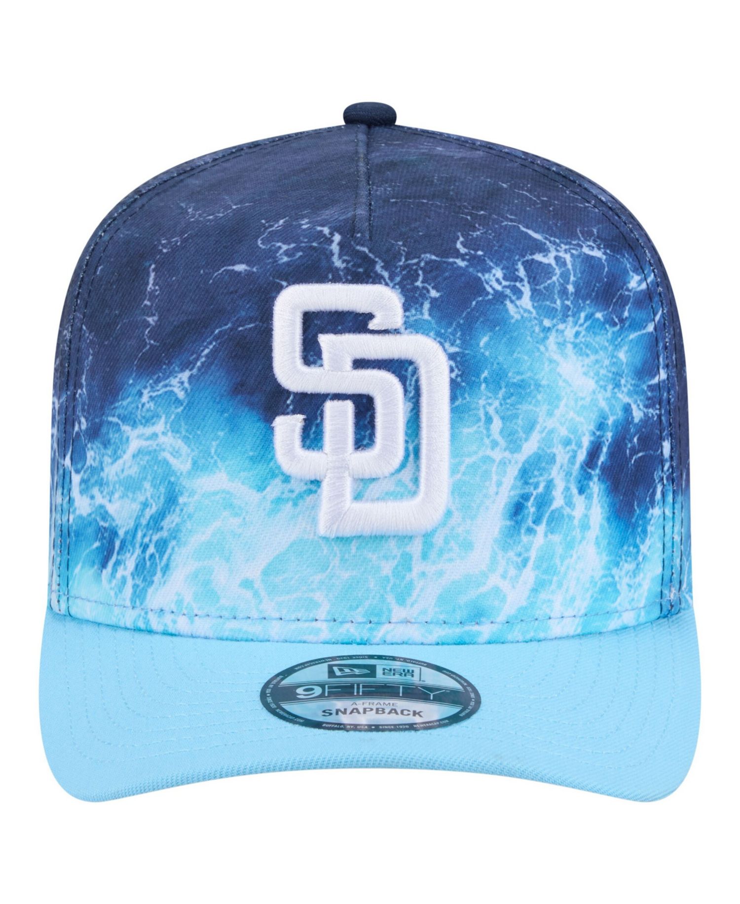 Men's Light Blue San Diego Padres Deep Water Pre-Curved 9FIFTY A-Frame Snapback Hat