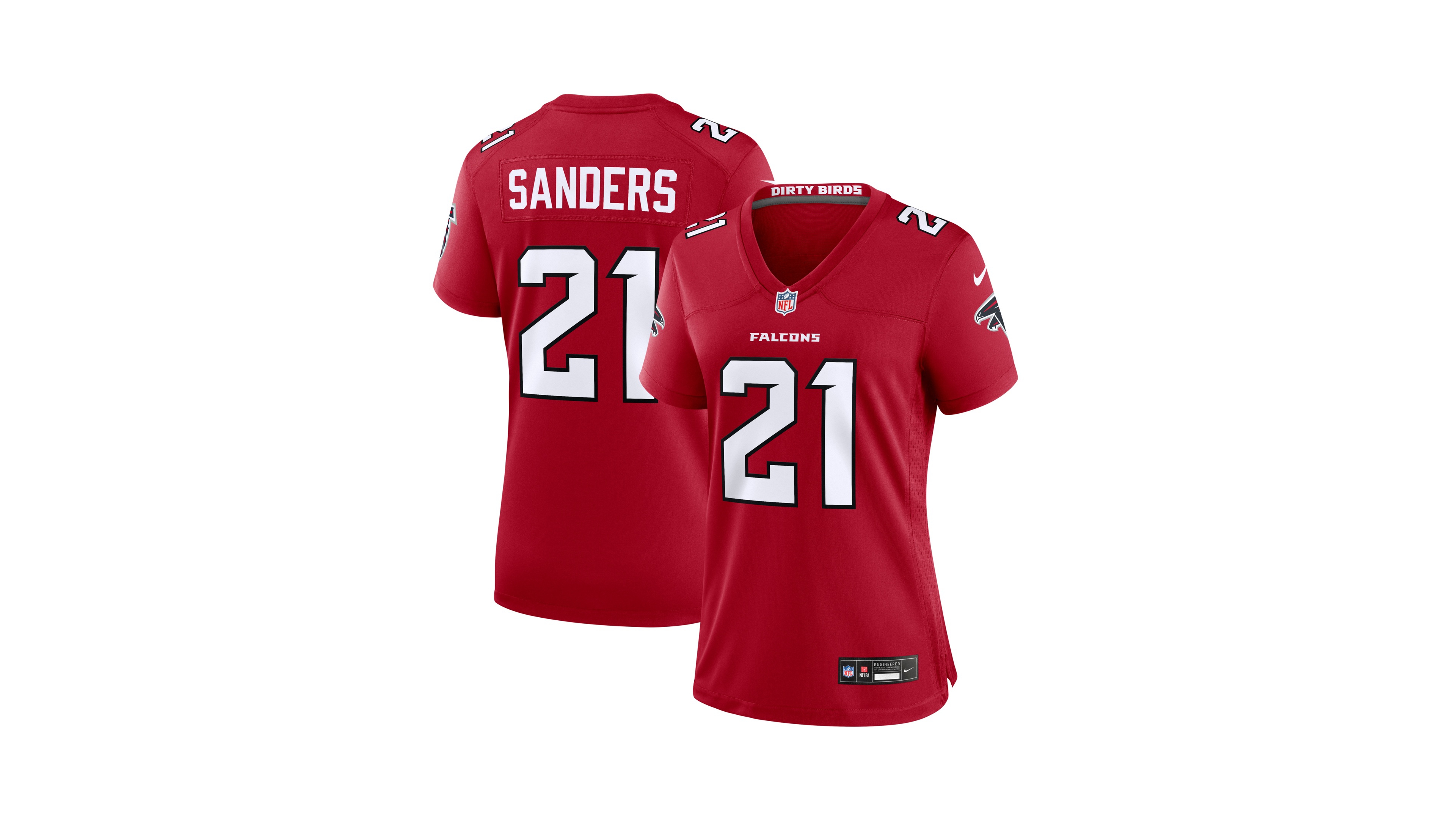 Nike Women's Deion Sanders Red Atlanta Falcons Retired Player Game Jersey