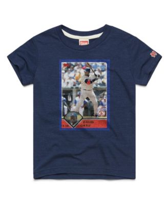 Big Boys and Girls David Ortiz Navy Boston Red Sox Topps Baseball Card Tri-Blend T-Shirt