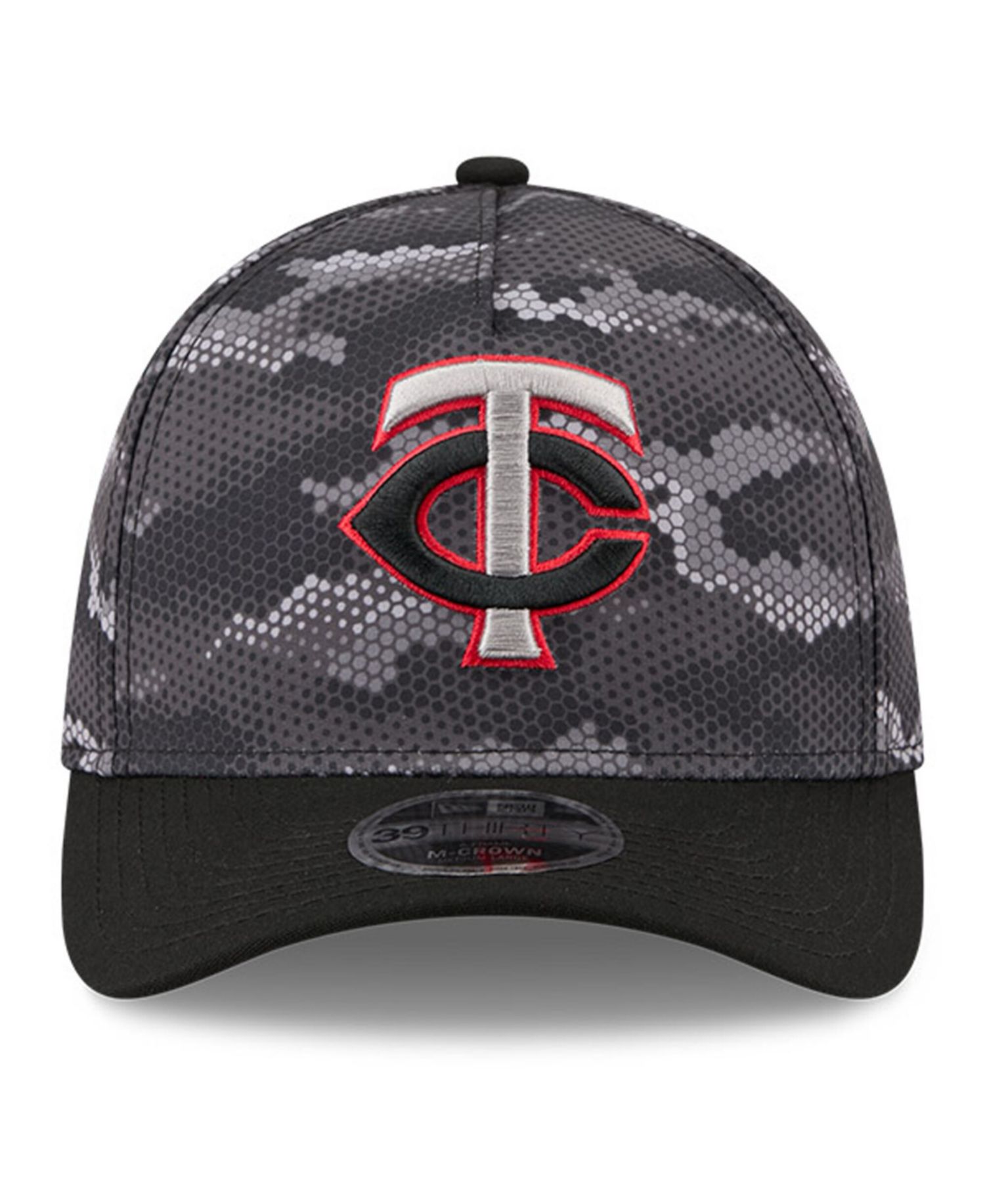 Men's Black Minnesota Twins Camo 39THIRTY A-Frame Flex Hat