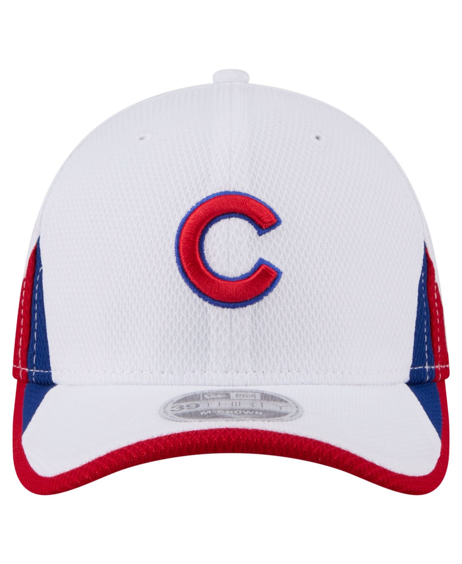 Men's White Chicago Cubs Cut n Sew 39THIRTY Flex Hat