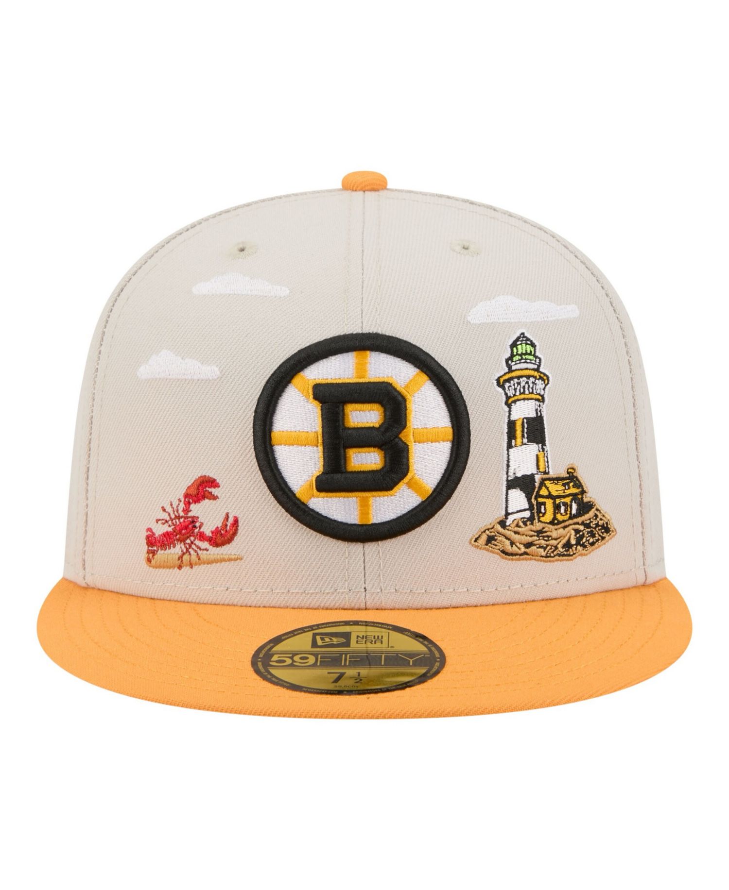 Men's Tan/Gold Boston Bruins Localized City Icon 59FIFTY Fitted Hat
