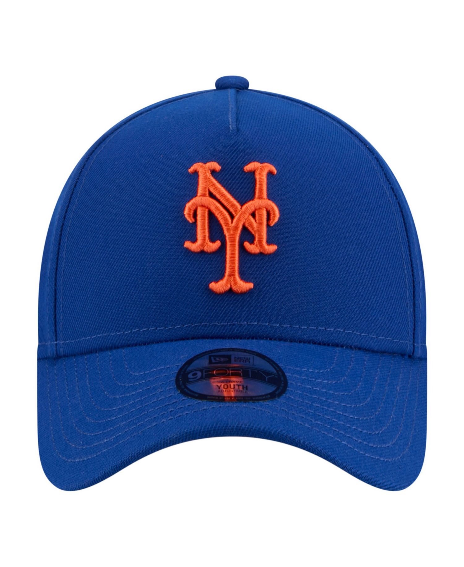Big Boys and Girls Royal New York Mets 9FORTY A-Frame Adjustable Hat