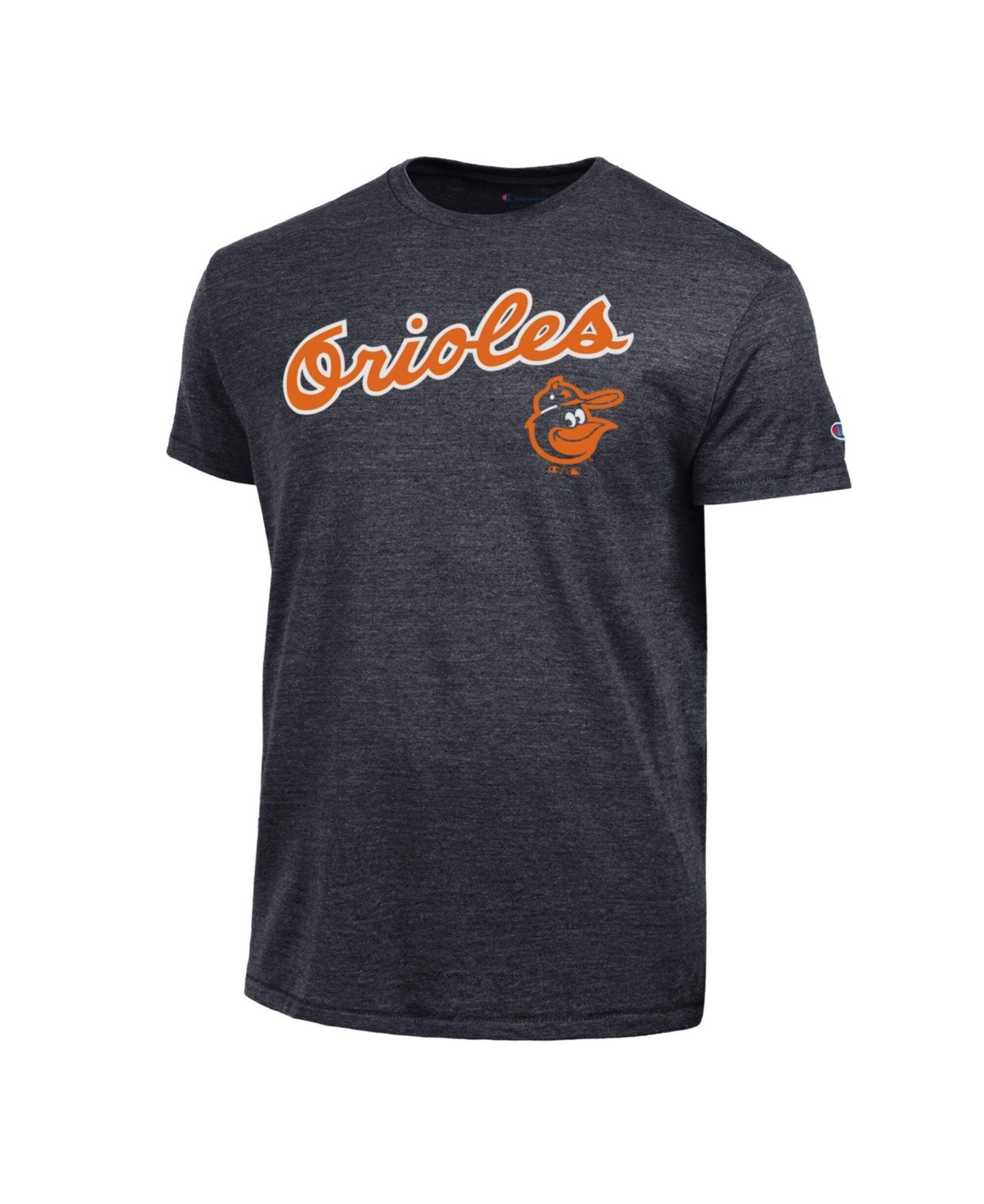 Мужская футболка Champion Black Baltimore Orioles Cooperstown Wordmark Lockup Tri-Blend — фото 2