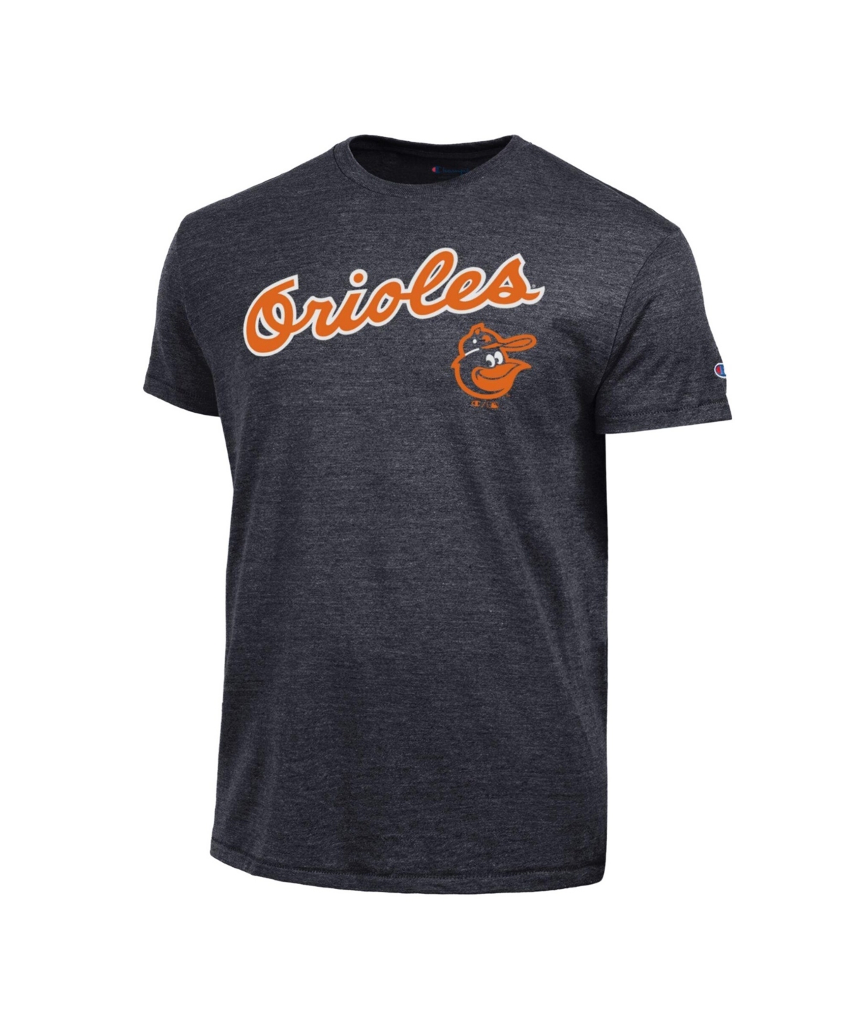 Champion Men's Black Baltimore Orioles Cooperstown Wordmark Lockup Tri-Blend T-Shirt