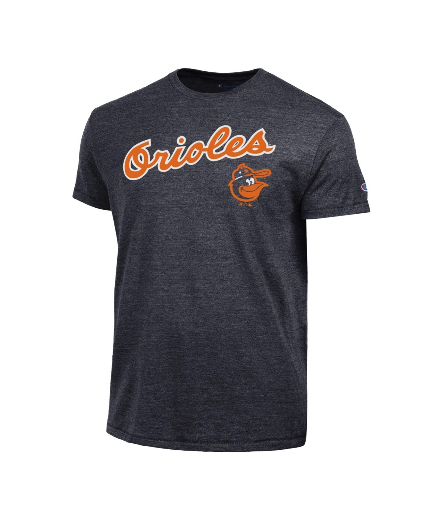 Men's Black Baltimore Orioles Cooperstown Wordmark Lockup Tri-Blend T-Shirt