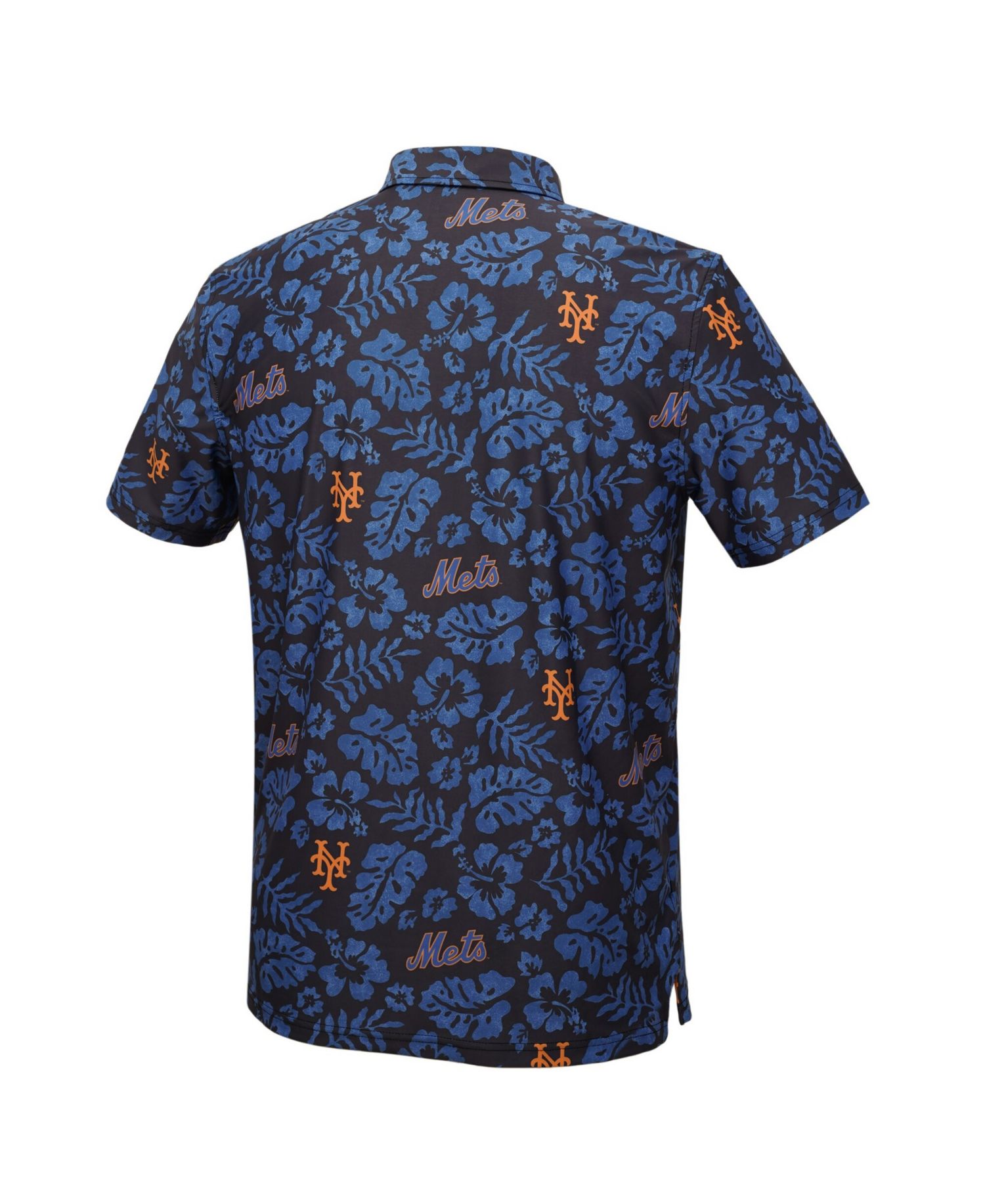 Men's Black New York Mets Cooperstown Pua Performance Polo Shirt