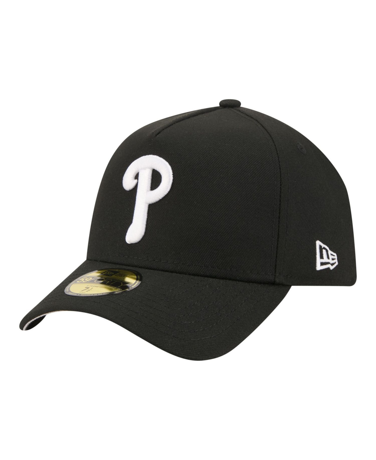Men's Black Philadelphia Phillies A-Frame 59FORTY Fitted Hat