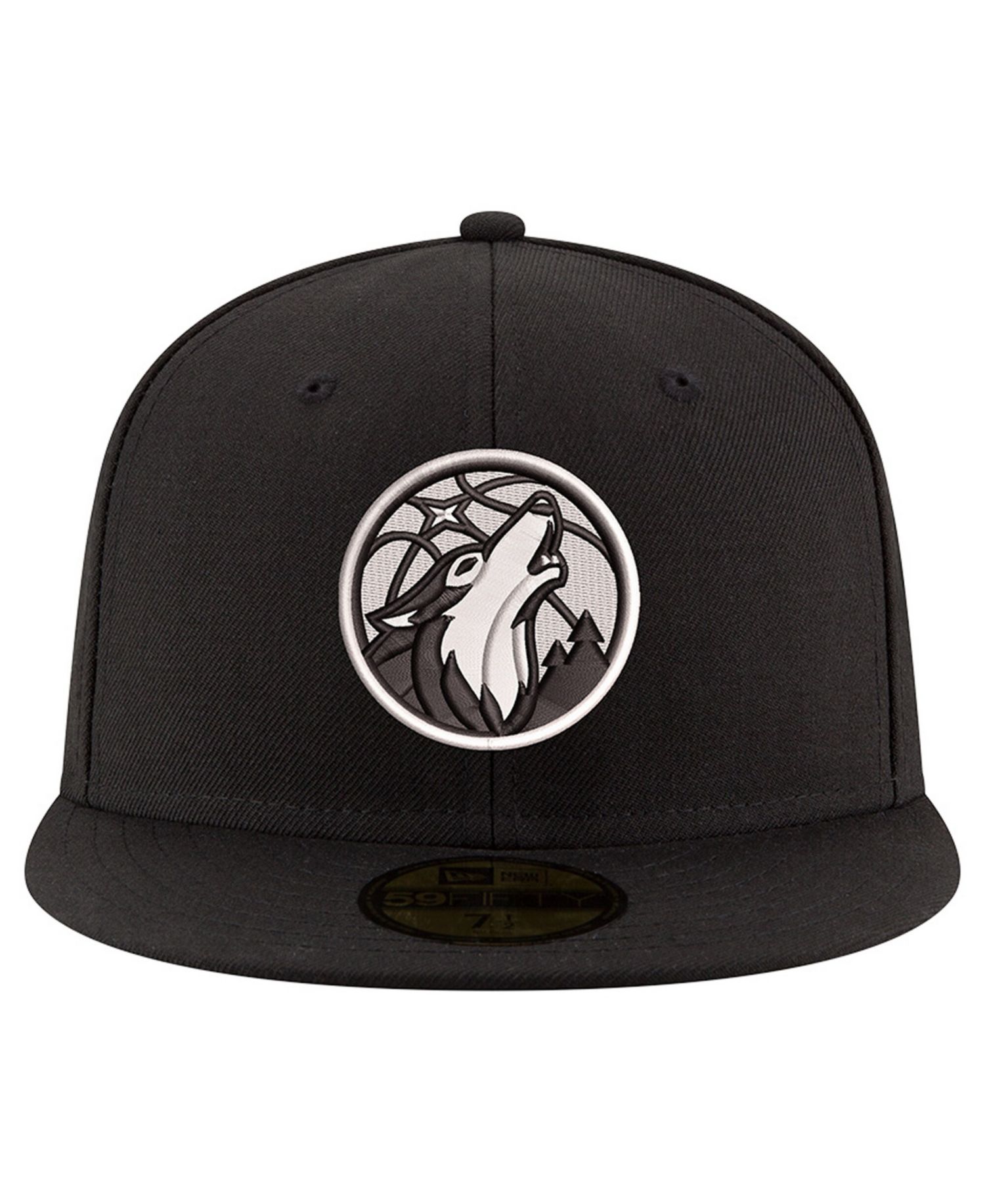 Men's Black/White Minnesota Timberwolves 59FIFTY Fitted Hat