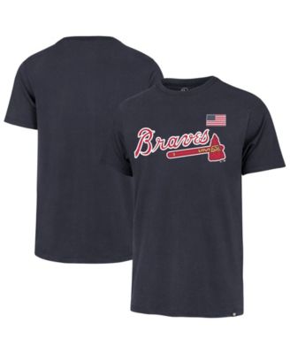 Men's Navy Atlanta Braves Heritage U.S. Flag T-Shirt