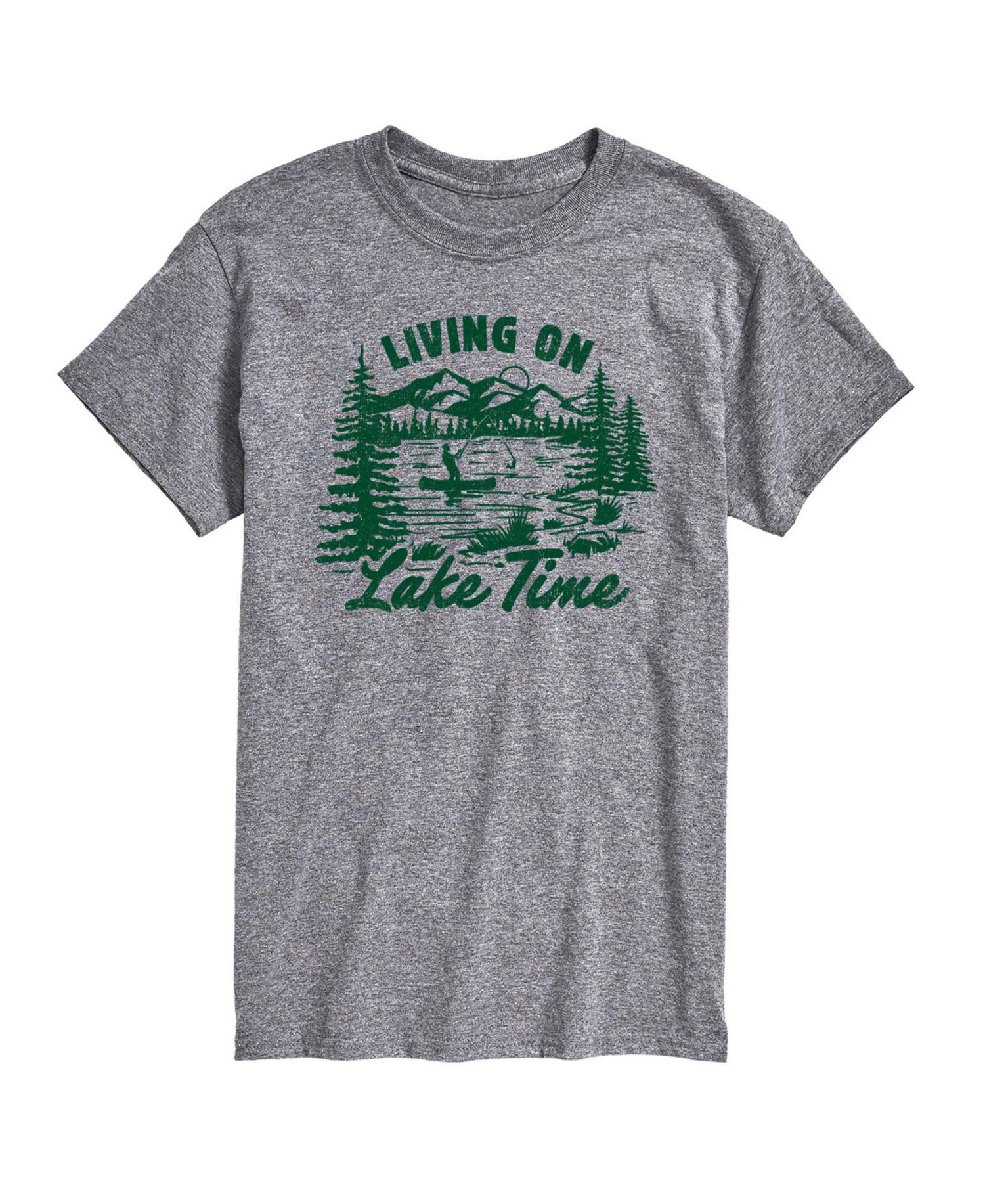 Men's Instant Message Living On Lake Time Graphic T-Shirt