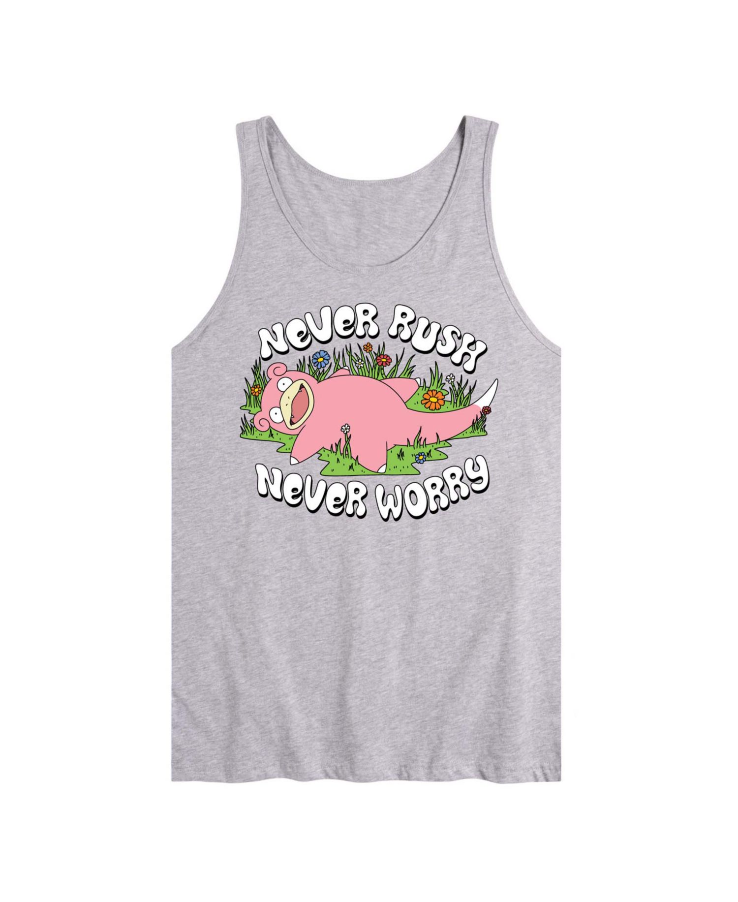 Men's Pokemon Never Rushed Graphic Tank Top