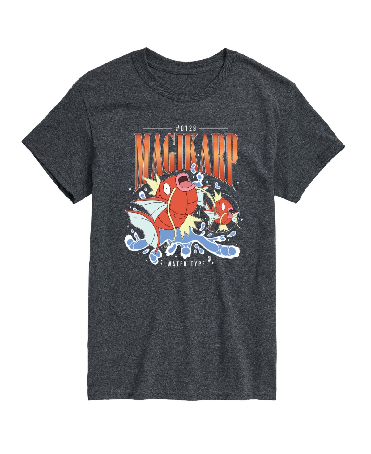 Airwaves Men's Pokemon Magikarp 90's Bootleg Graphic T-shirt In Heather Charcoal