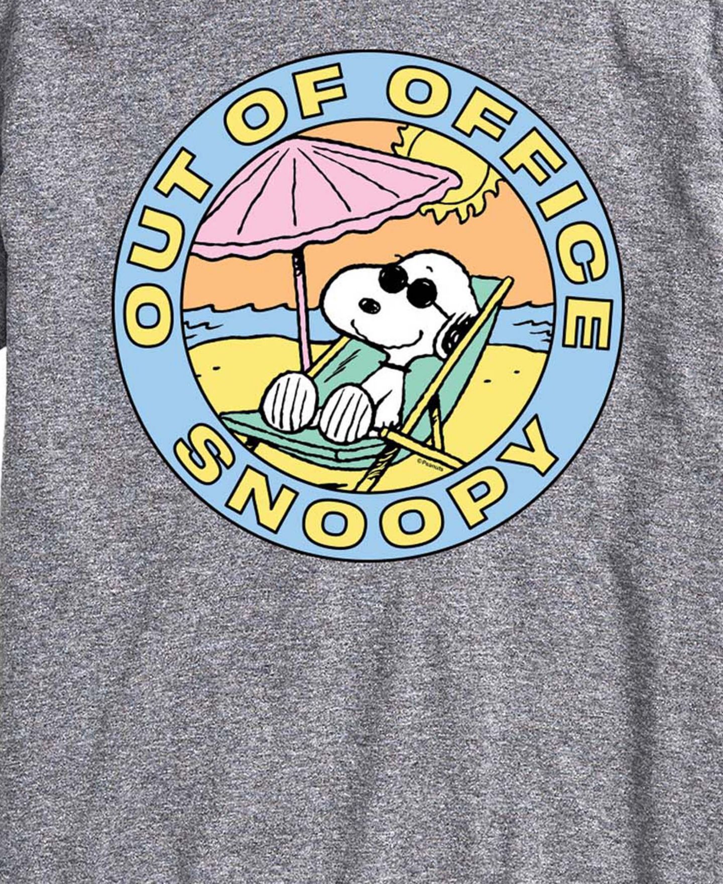 Мужская футболка AIRWAVES Peanuts Out Of Office Snoopy Graphic, цвет: Меланжевый — фото 3