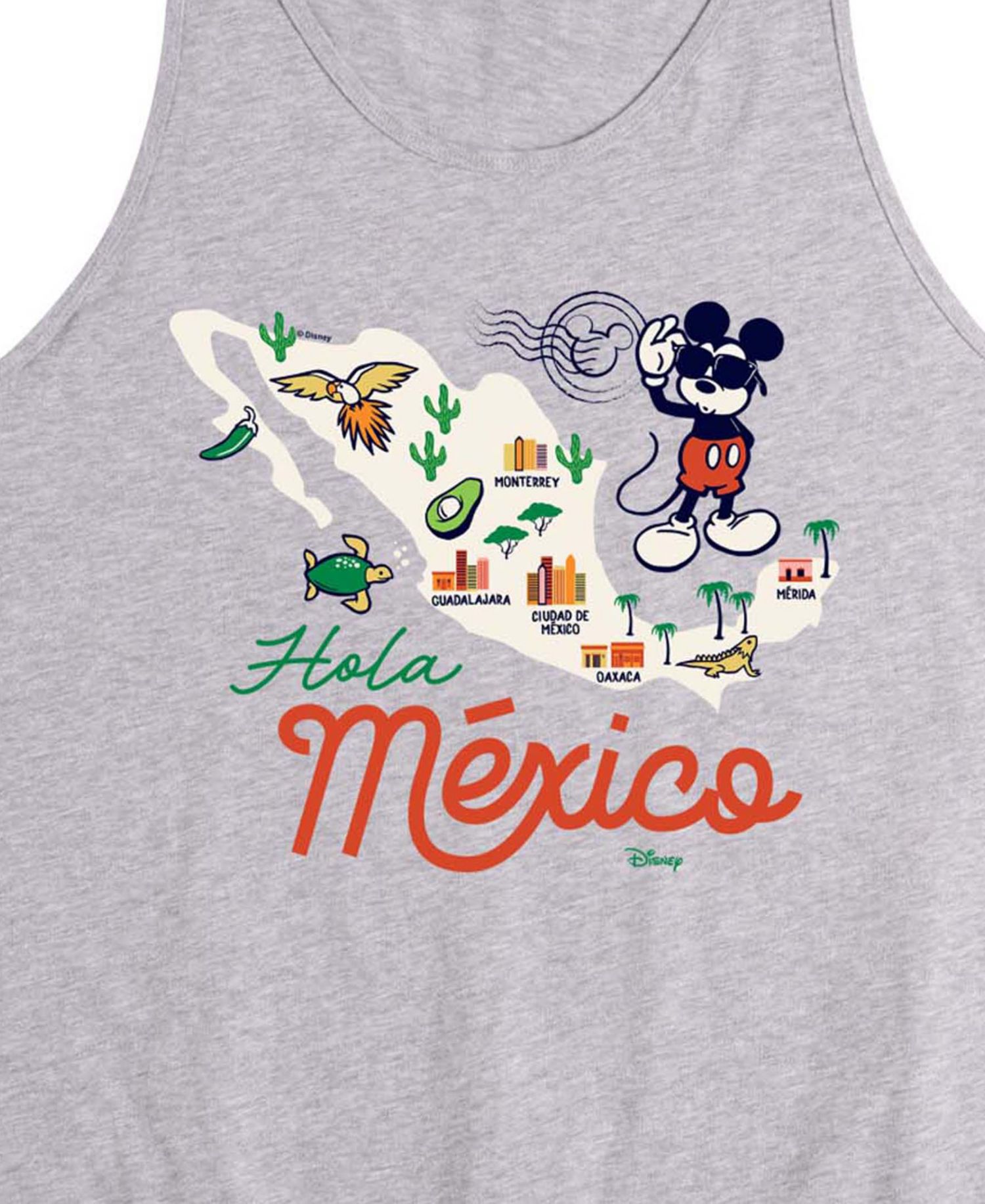 Men's Disney Mickey Mexico Map Graphic Tank Top