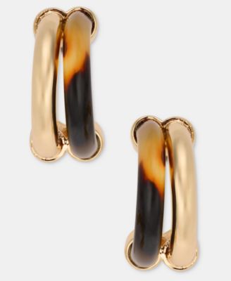 Tortoise-Look Hoop Earrings