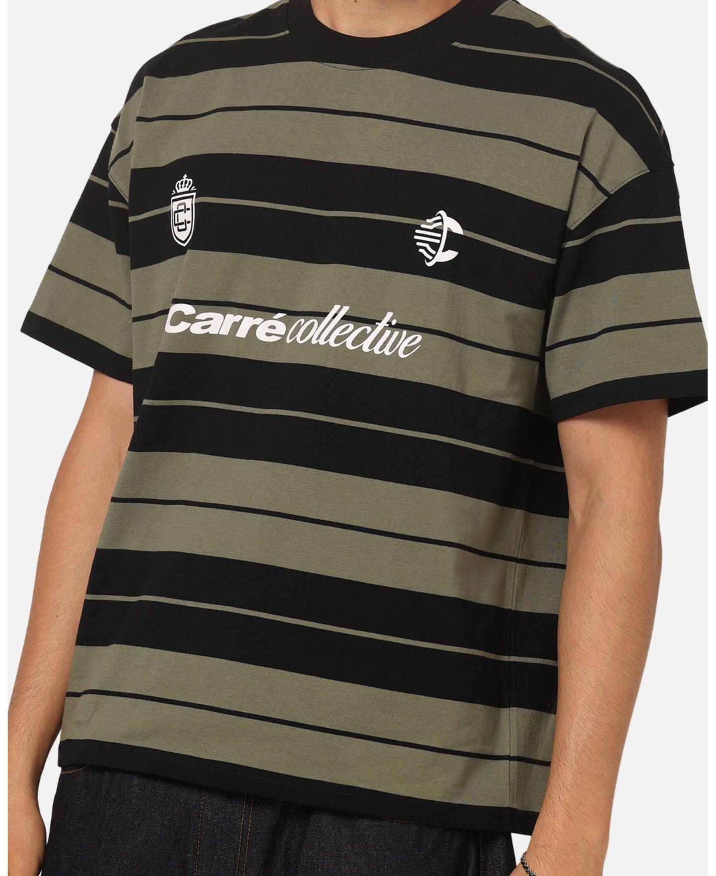 Мужская футболка CARRE Collective Stripe, цвет: Чёрный — фото 5