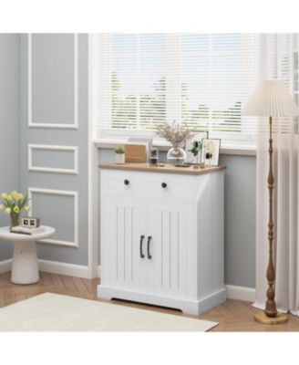 Buffet Cabinet with Storage Farmhouse Kitchen Cabinet with Drawer and Adjustable Shelf for Living Room, Entryway