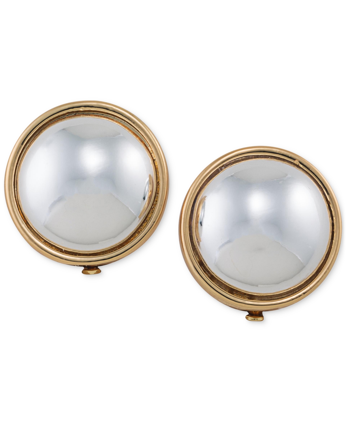Lauren Ralph Lauren Gold-tone Sphere Clip-on Earrings In Gold,silver