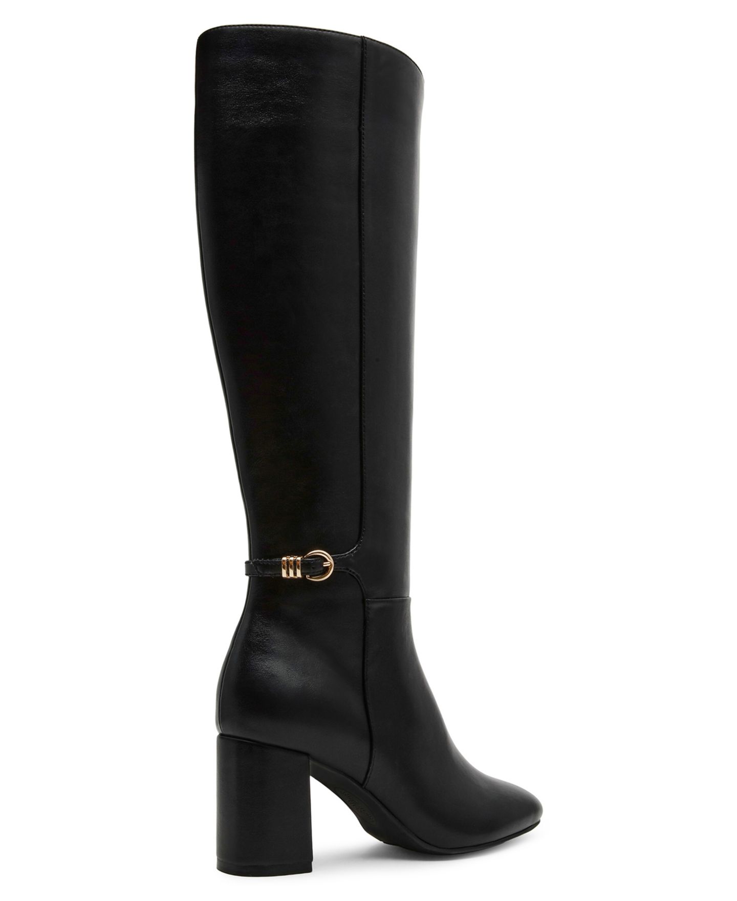 Женские ботинки Anne Klein Amerigo Block Heel Tall, цвет: Чёрный гладкий — фото 7