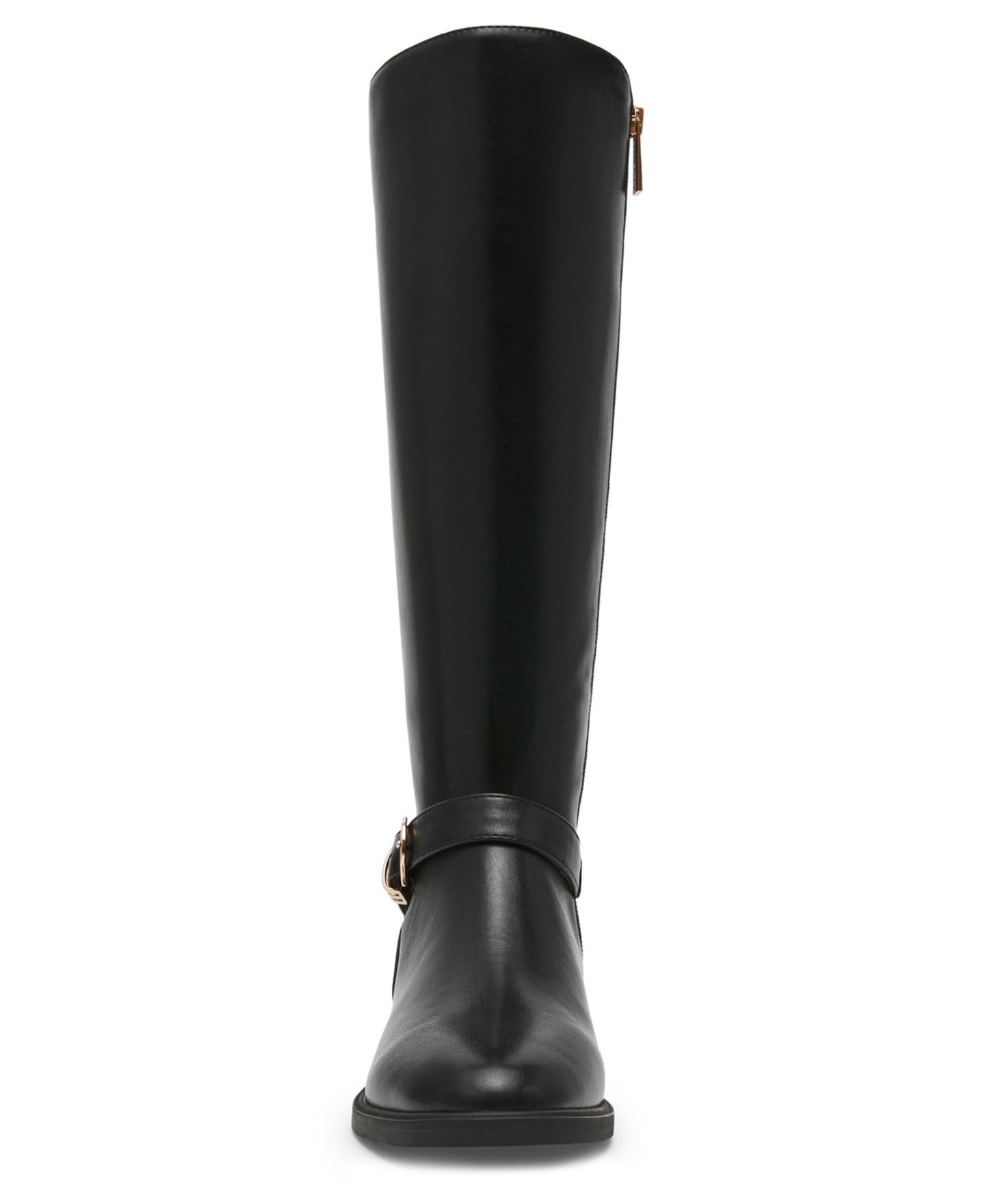 Женские ботинки Anne Klein Solana Zipper Tall, цвет: Чёрный гладкий — фото 7