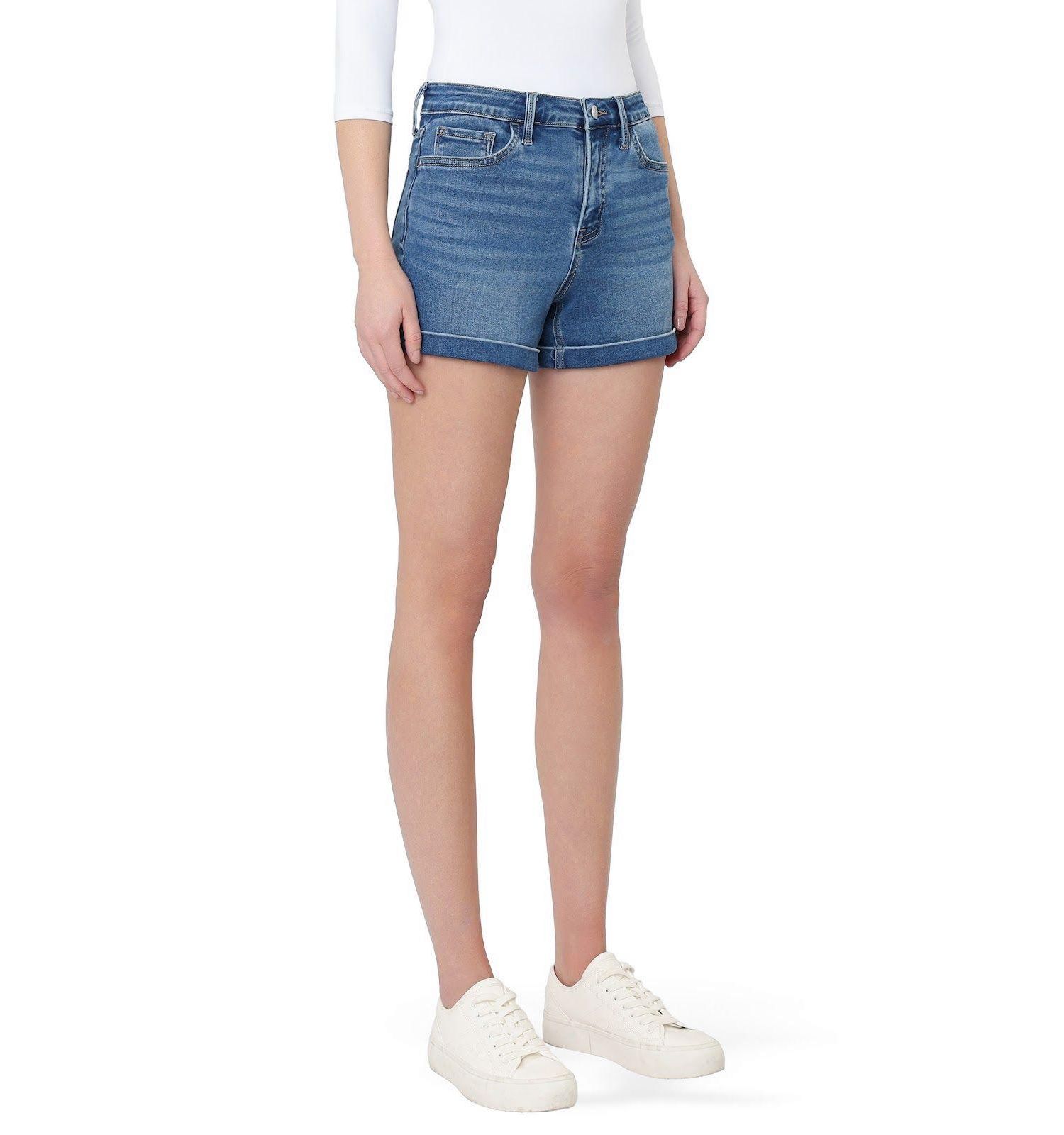Women's High Rise Super Soft Cuffed Denim Shorts
