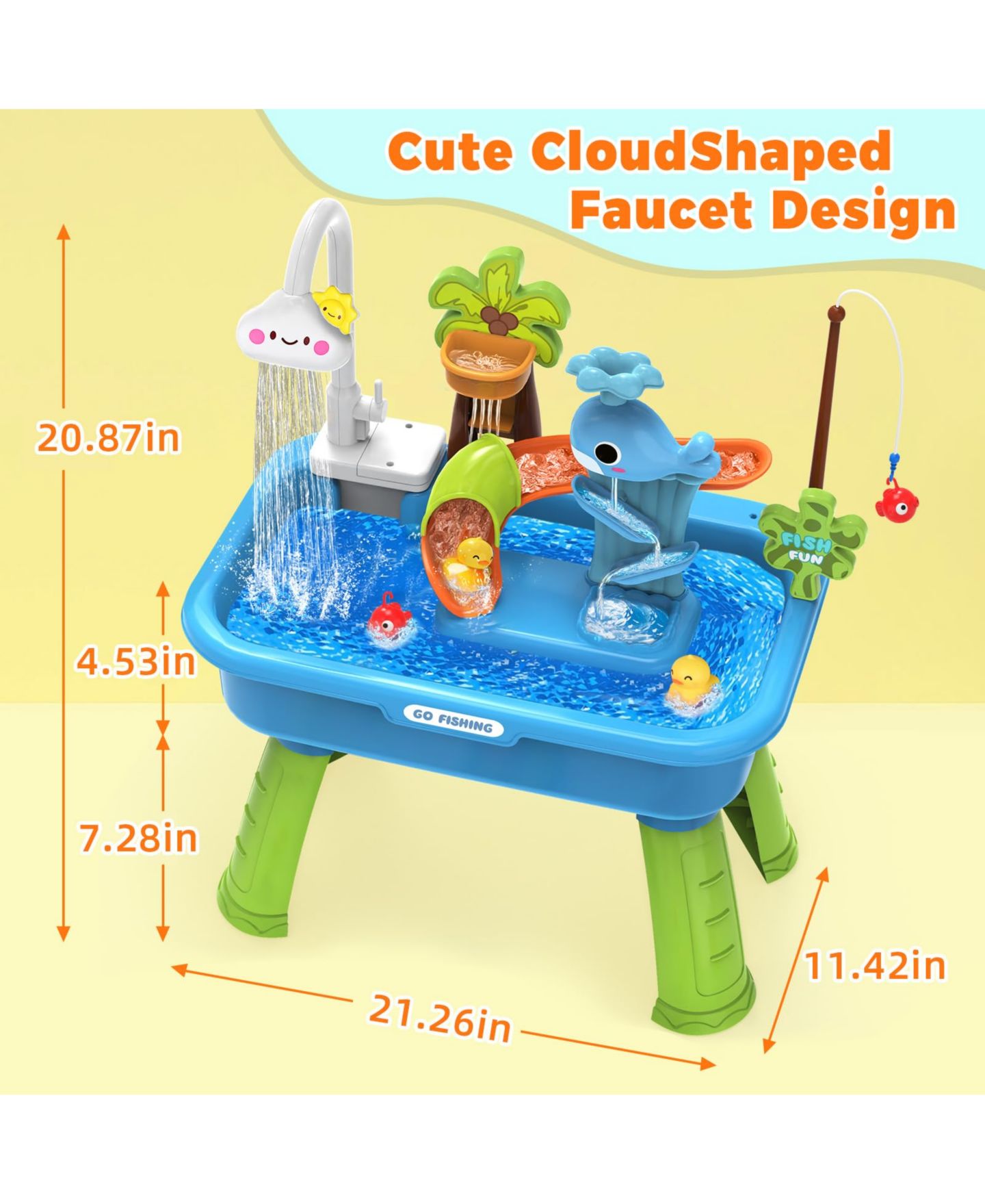 Детские игрушки GNUADZ Water Table Electric Pump Sand Play Sink Faucet Sensory Toy — фото 4