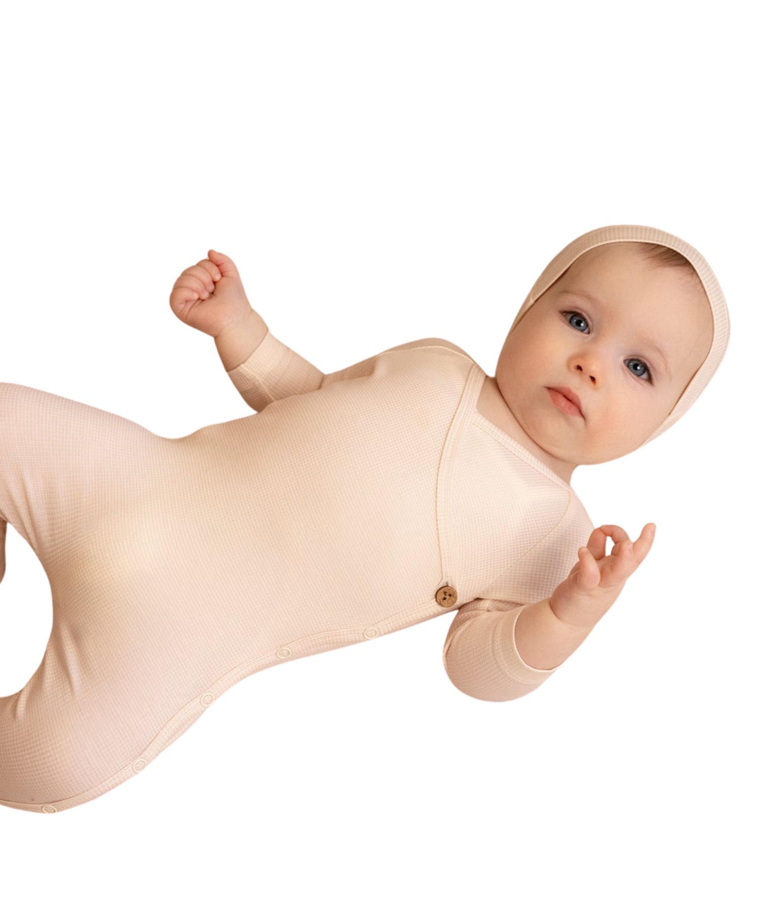 Baby Boys( 1M to 12M ) Ribbed Striped Wrap Footie
