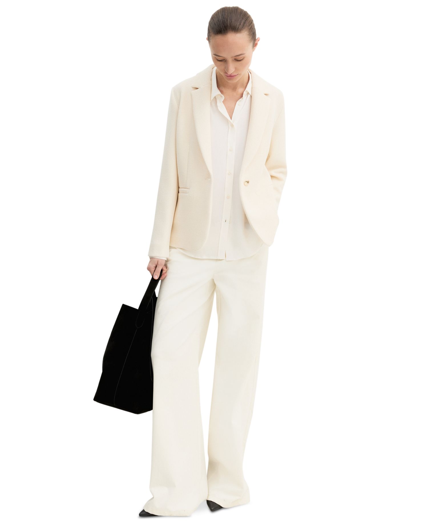 Women's Stretch Basketweave Fitted Blazer
