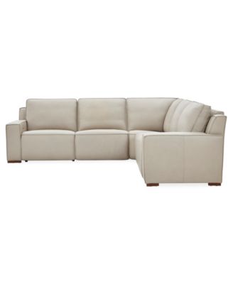 Aspen 5-Piece 3 Power Motion Leather Sectional