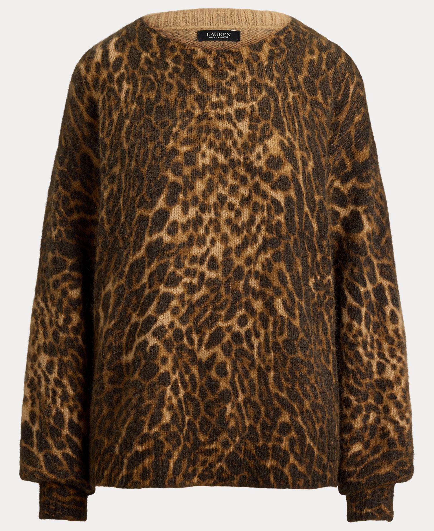 Women's Ocelot-Print Crewneck Sweater
