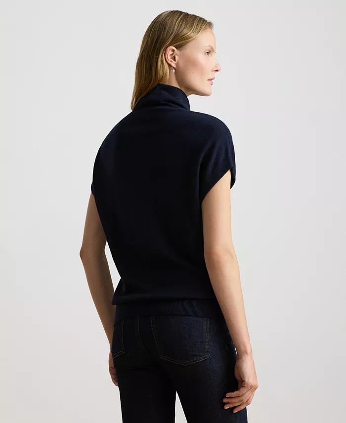 Women's Mock-Neck Cap-Sleeve Sweater - thumbnail 5