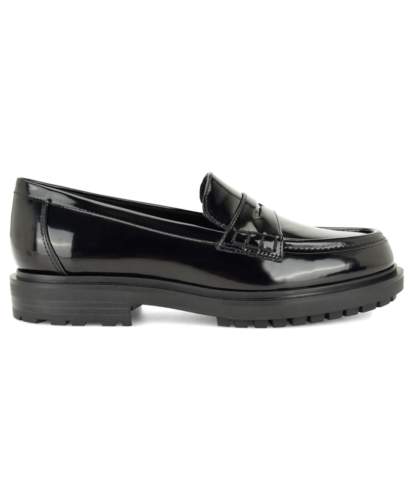 Женские туфли Nine West Teven Slip-On Lug Sole Penny, цвет: Чёрный лаковый — фото 2