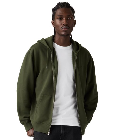 Мужское худи Levi's Fleece Relaxed-Fit Zip-Up, цвет: Deep Depths