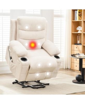 Power Lift Recliner Chair Massage & Heat, 135 Recline, Small-Space Use