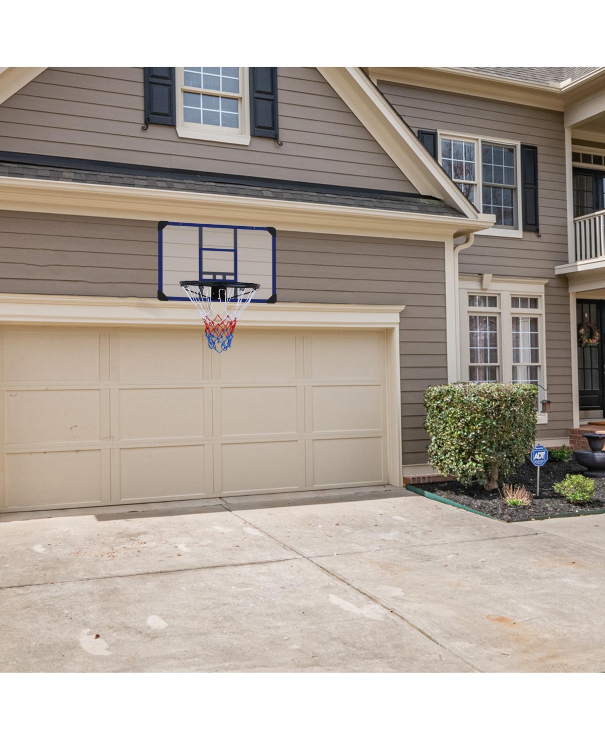 Zeny Wall-mounted basketball hoop, shatterproof back, folding hoop, durable hoop and all-weather mesh for indoor and outdoor use