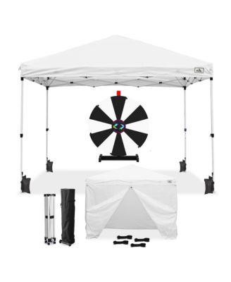 Modular Prize Wheel and 10x10ft Pop Up Tent 4 Sidewalls 12 Backup Panels
