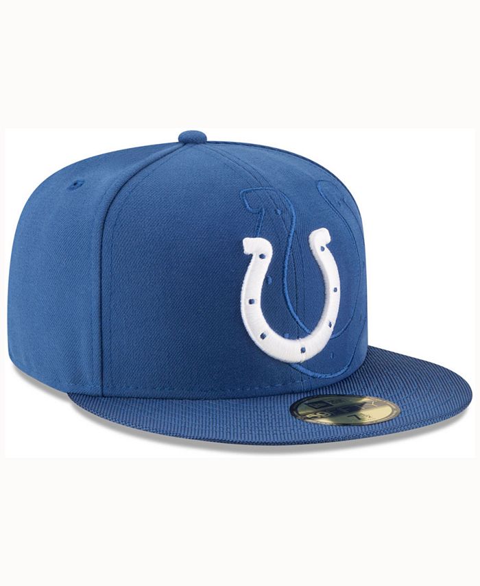 New Era Indianapolis Colts Official NFL Sideline Road 59Fifty Fitted cap, Cappellino da Uomo, Blu, 7