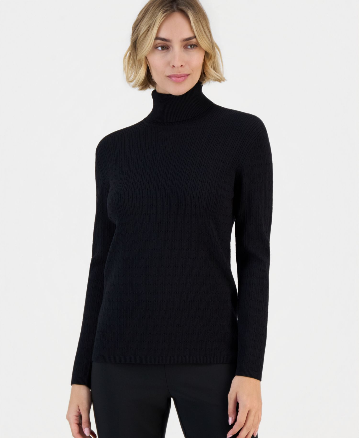 Women's Cable-Knit Turtleneck Sweater