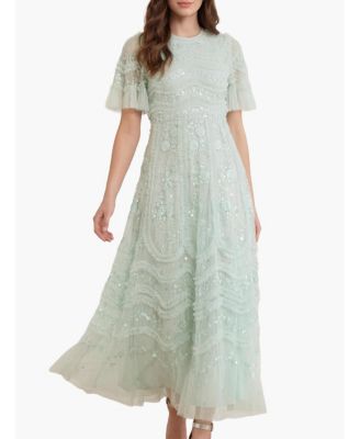 Women's Gianna Ruffle Short Sleeve Maxi Gown