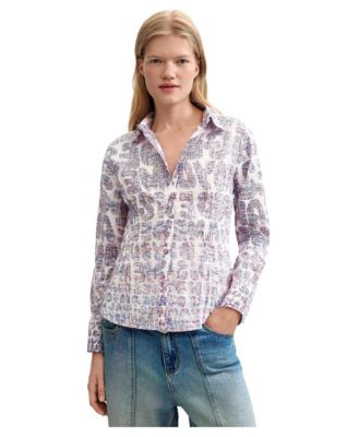 Women's Floral Print Shirt 100% Cotton