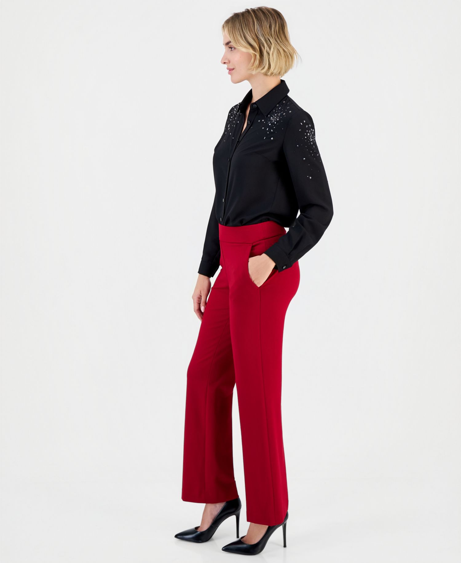 Women's Compression Straight Trousers