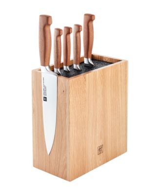 Four Star Wood 6-Piece Knife Block Set