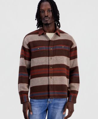 Men's Jim Blanket Stripe Long-Sleeve Overshirt