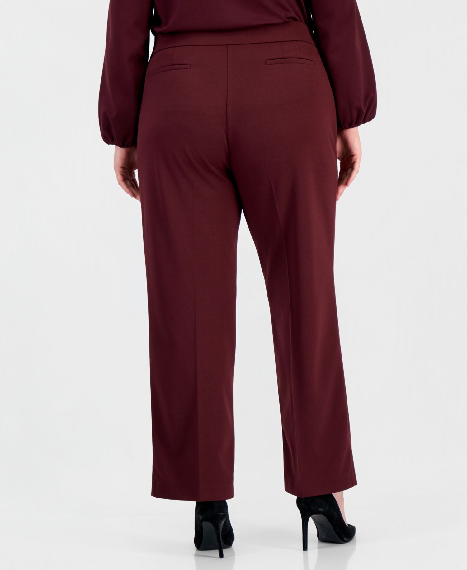 Plus Size Pull-On Slash Pocket Pants
