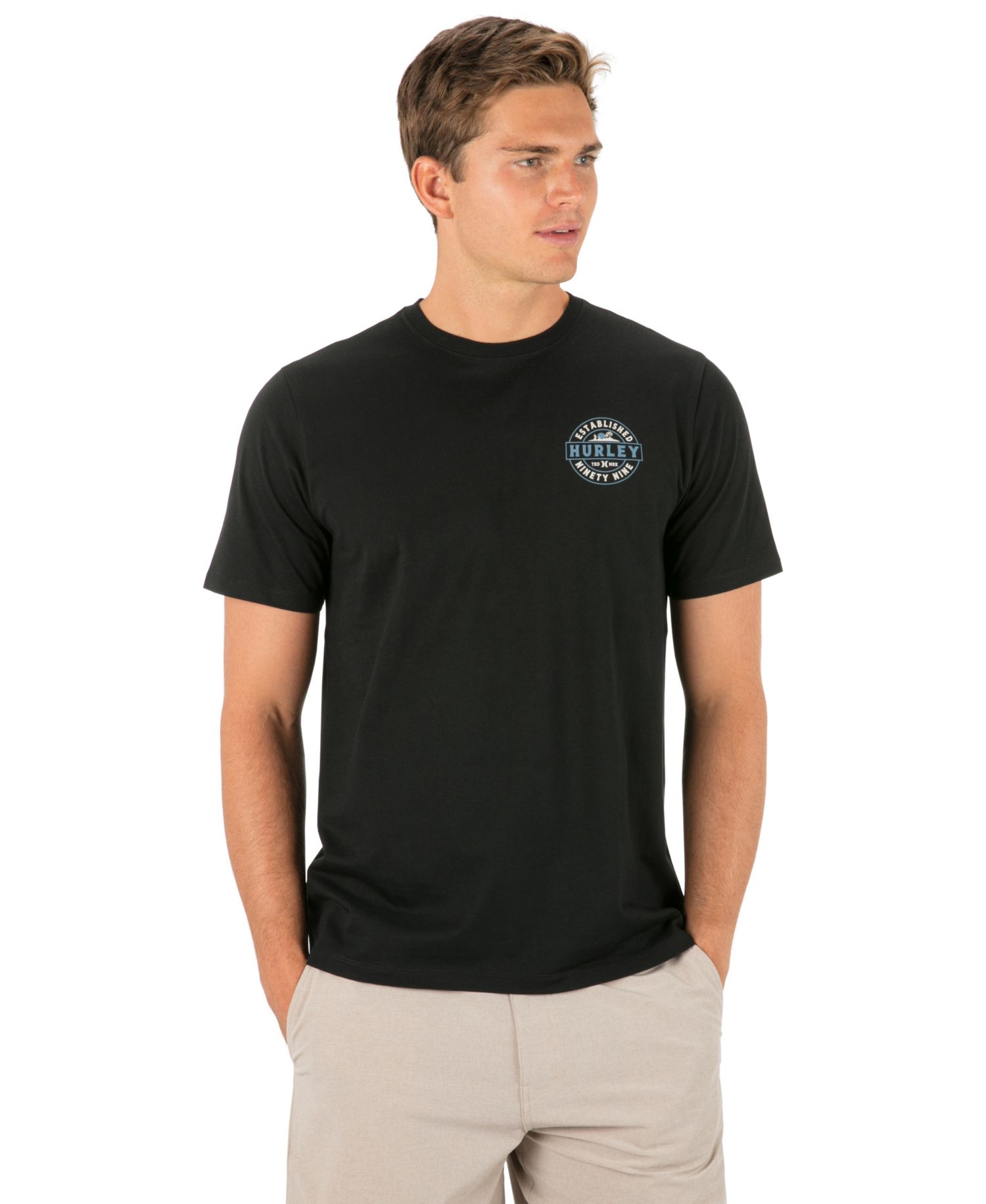 Men's Camp Artwork At Center Back Crewneck T-Shirt
